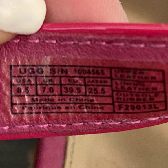 UGG Jackilyn Pink & Straw Color Wedges Sandals Size 8.5 - Picture 4 of 11